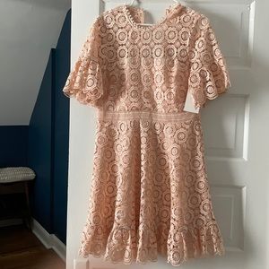 Shoshanna Blush Pink Eyelet Dress NWT size 10